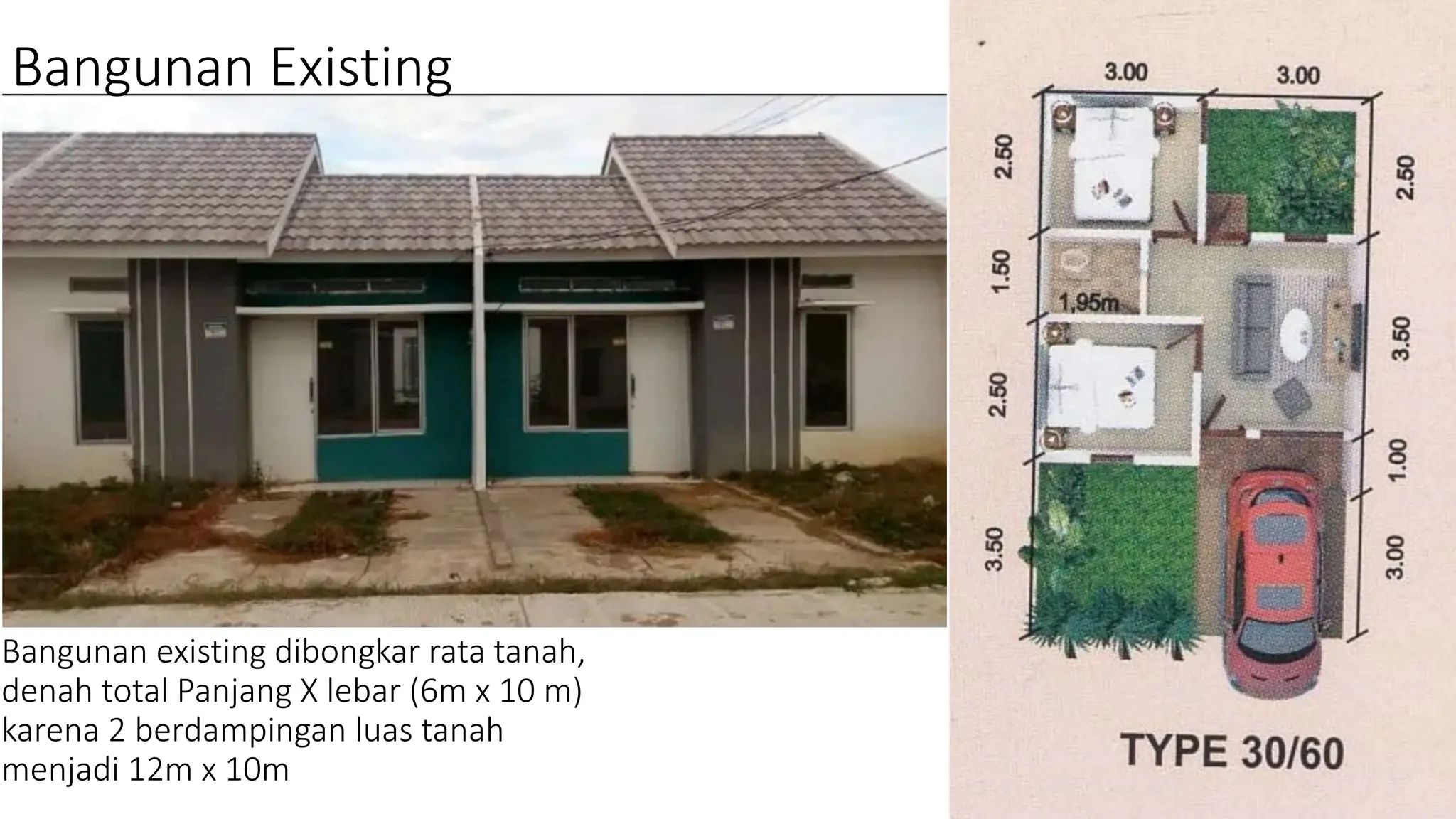 Denah rumah open space untuk luas tanah 12mX10m.pptx