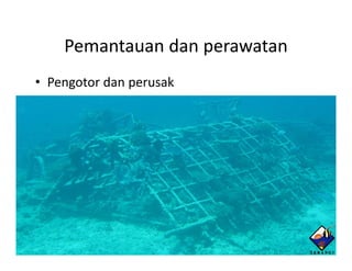 Pemantauan dan perawatan
• Pengotor dan perusak
 