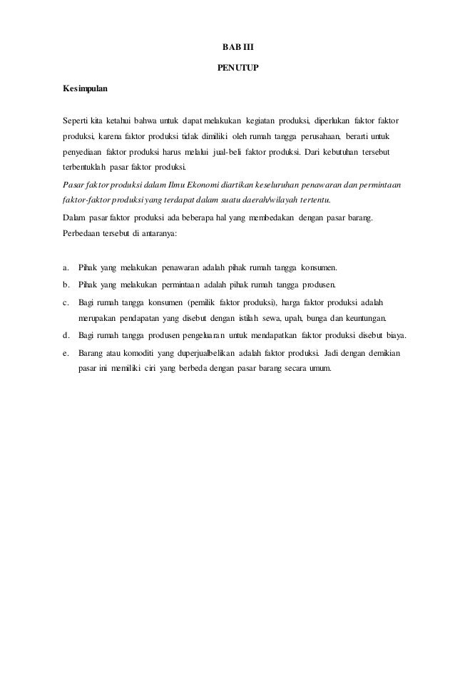 Makalah Konsep Pasar Ekonomi