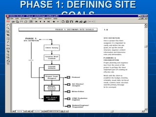 PHASE 1: DEFINING SITE GOALS 
