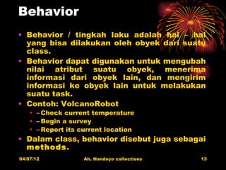 Konsep pemrograman berorientasi obyek | PPT