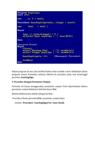 Konsep Pemrograman Prosedur Dalam Pascal Pdf
