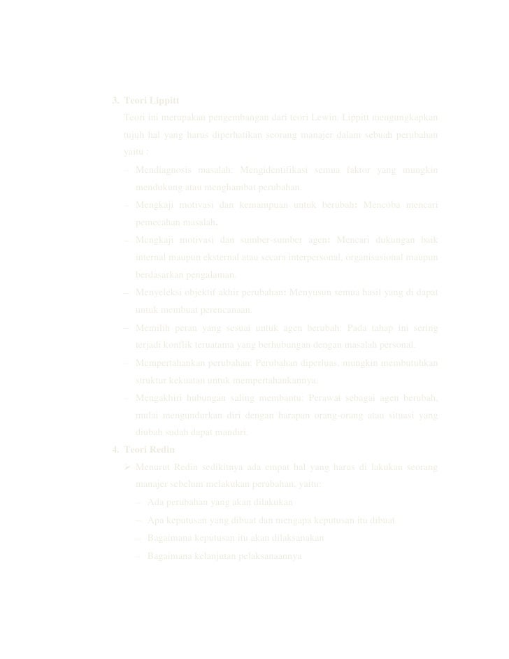 Konsep perubahan dalam keperawatan