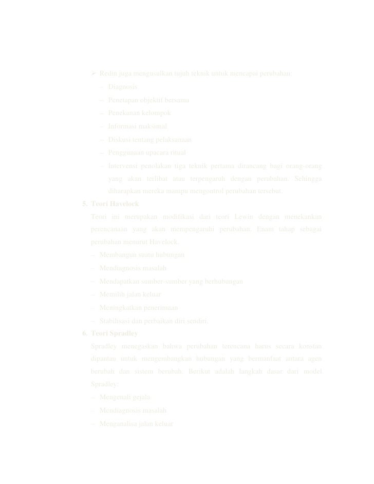 Konsep perubahan dalam keperawatan