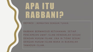Konsep Rabbani | PPTX