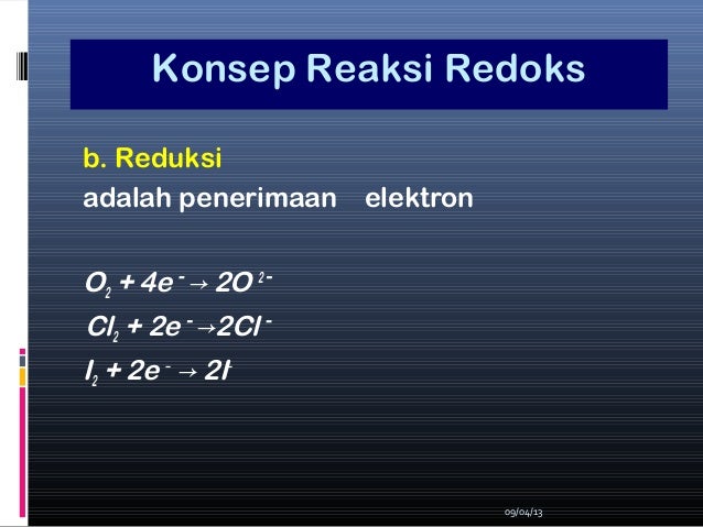 Konsep redox reaksi oksidasi reduksi