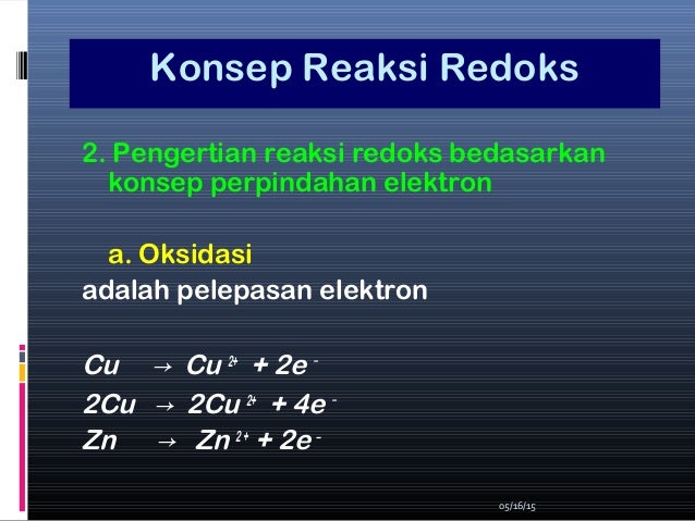 Konsep redox reaksi oksidasi reduksi