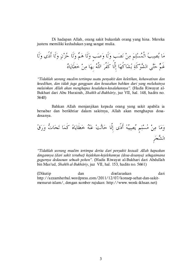 Konsep Sehat Dan Sakit Dalam Pandangan Al Quran Dan Sunnah