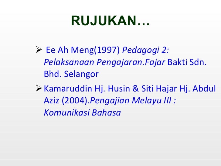 Pedagogi Bahasa Melayu sekolah rendah - Konsep Teknik