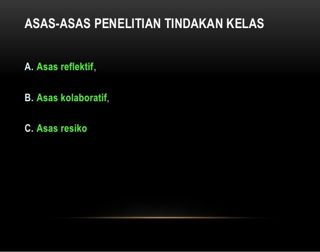 Konsep teori dan contoh PTK