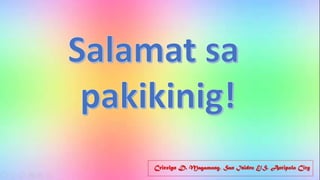 Cricelyn D. Magamong, San Isidro E/S, Antipolo City
 