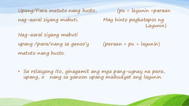 Halimbawa Ng Paraan At Layunin Konseptong may kaugnayang lohikal