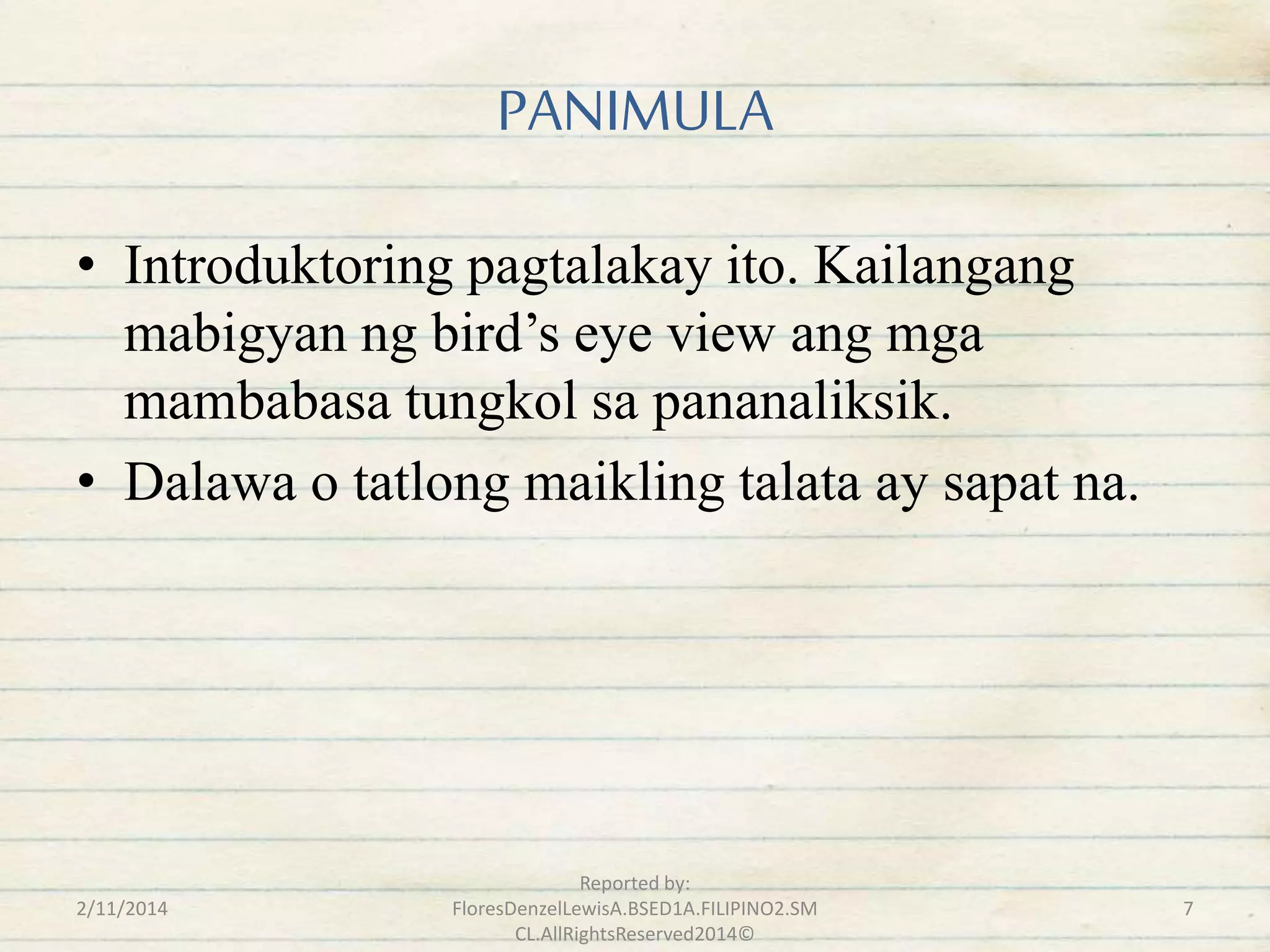 Konseptong papel. filipino | PPTX