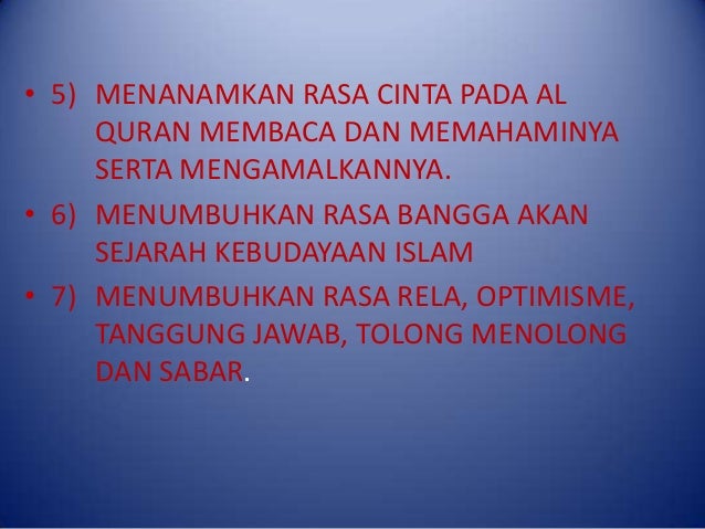 Konsep tujuan pendidikan islam