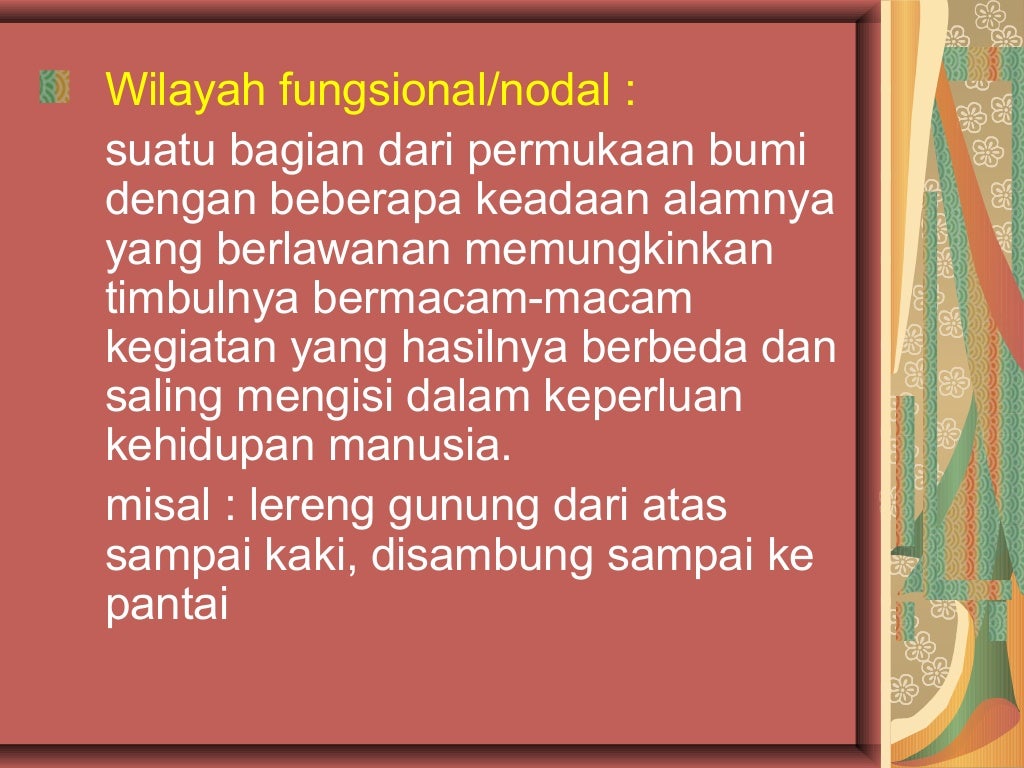Konsep Wilayah dan Pusat Pertumbuhan