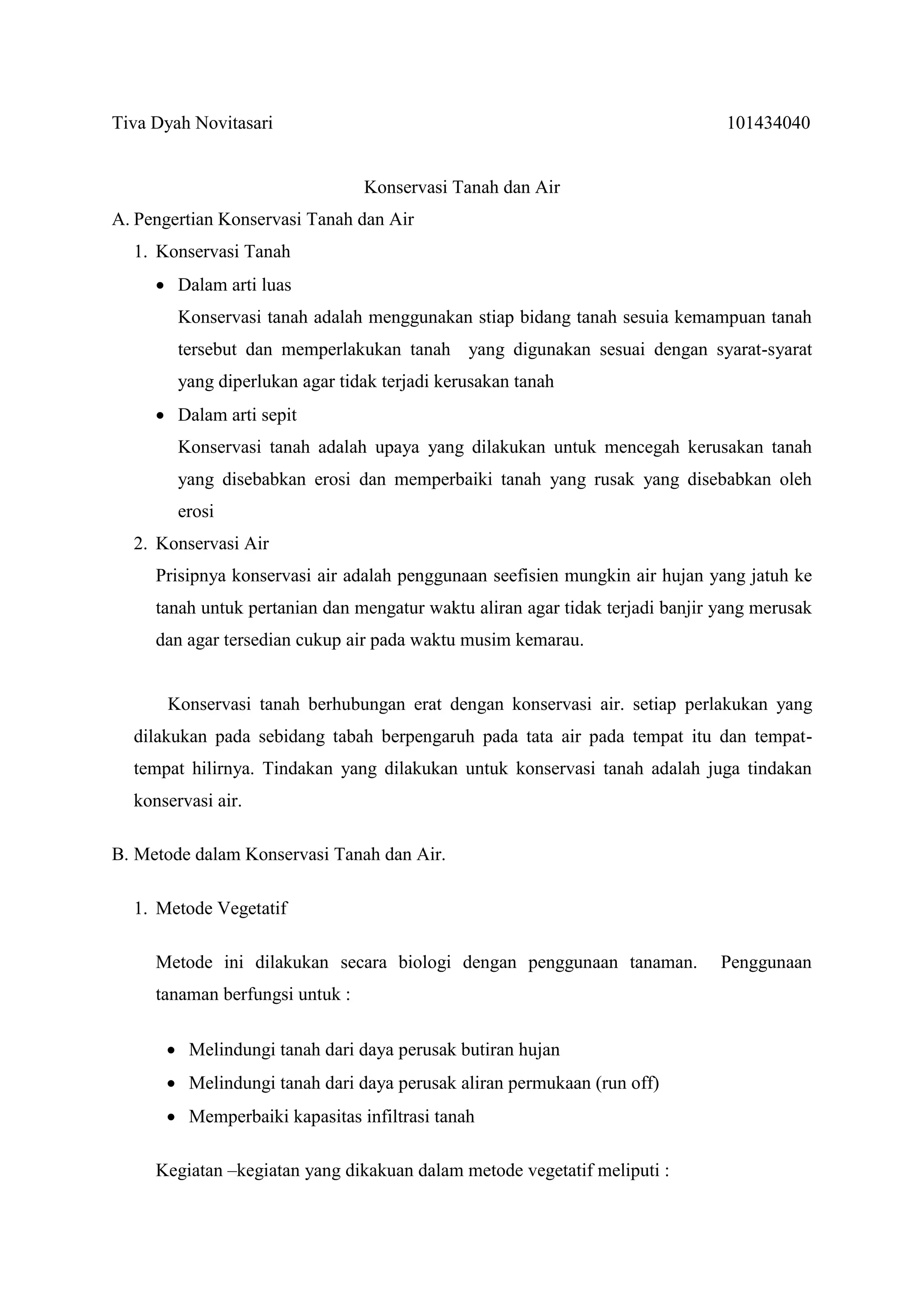 Konservasi tanah dan air | PDF