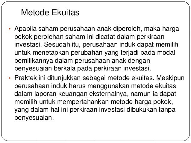 Akl 2 Konsolidasi Dengan Metode Ekuitas