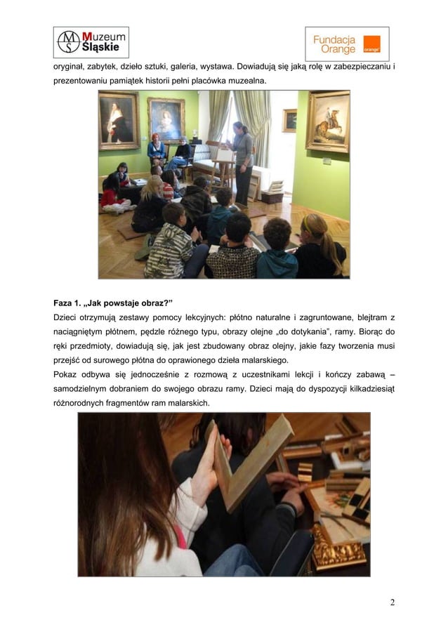 Konspekt lekcji muzealnej | DOC