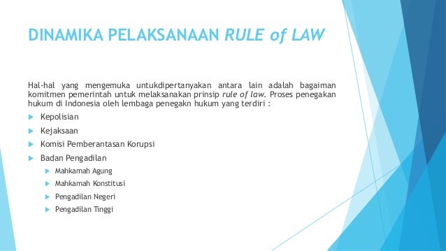 Konstitusi Dan Rule Of Law