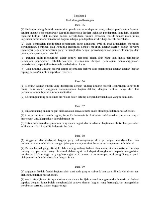 Konstitusi Republik Indonesia Serikat 1949 1950