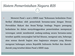 Senat Ris Konstitusi RIS | PPTX