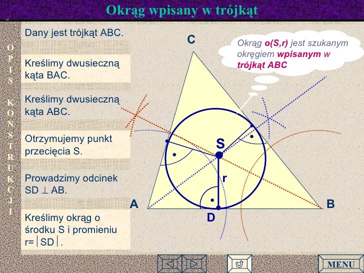 Trojkat Prostokatny Opisany Na Okregu - Konstrukcje geometryczne