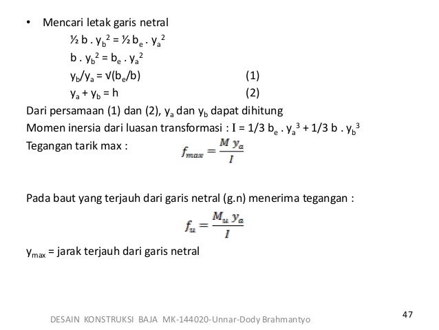 Konstruksi Baja 3 Sambungan Baut
