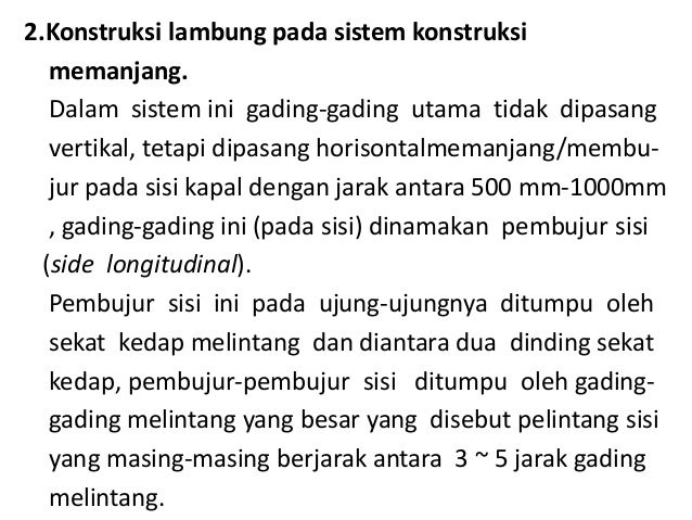Konstruksi lambung Konstruksi lambung