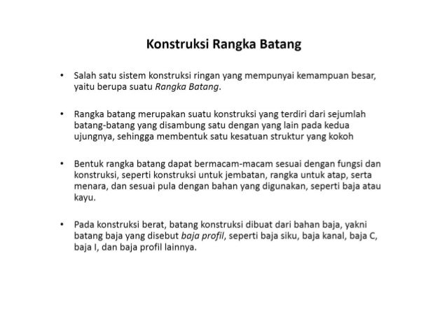Konstruksi Batang konstruksi rangka batang Konstruksi Batang konstruksi rangka batang