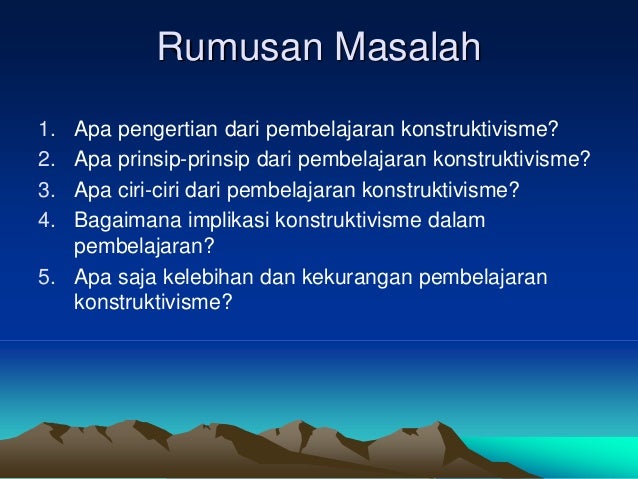 Teori Konstruktivisme
