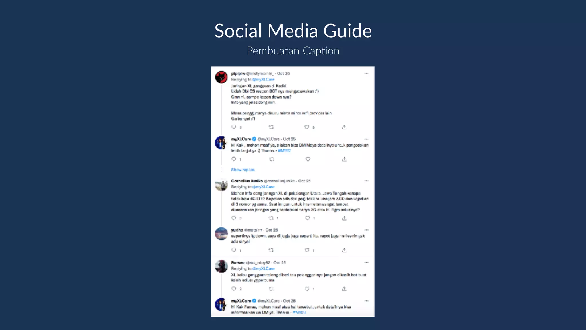 Pembuatan Caption
Social Media Guide
 