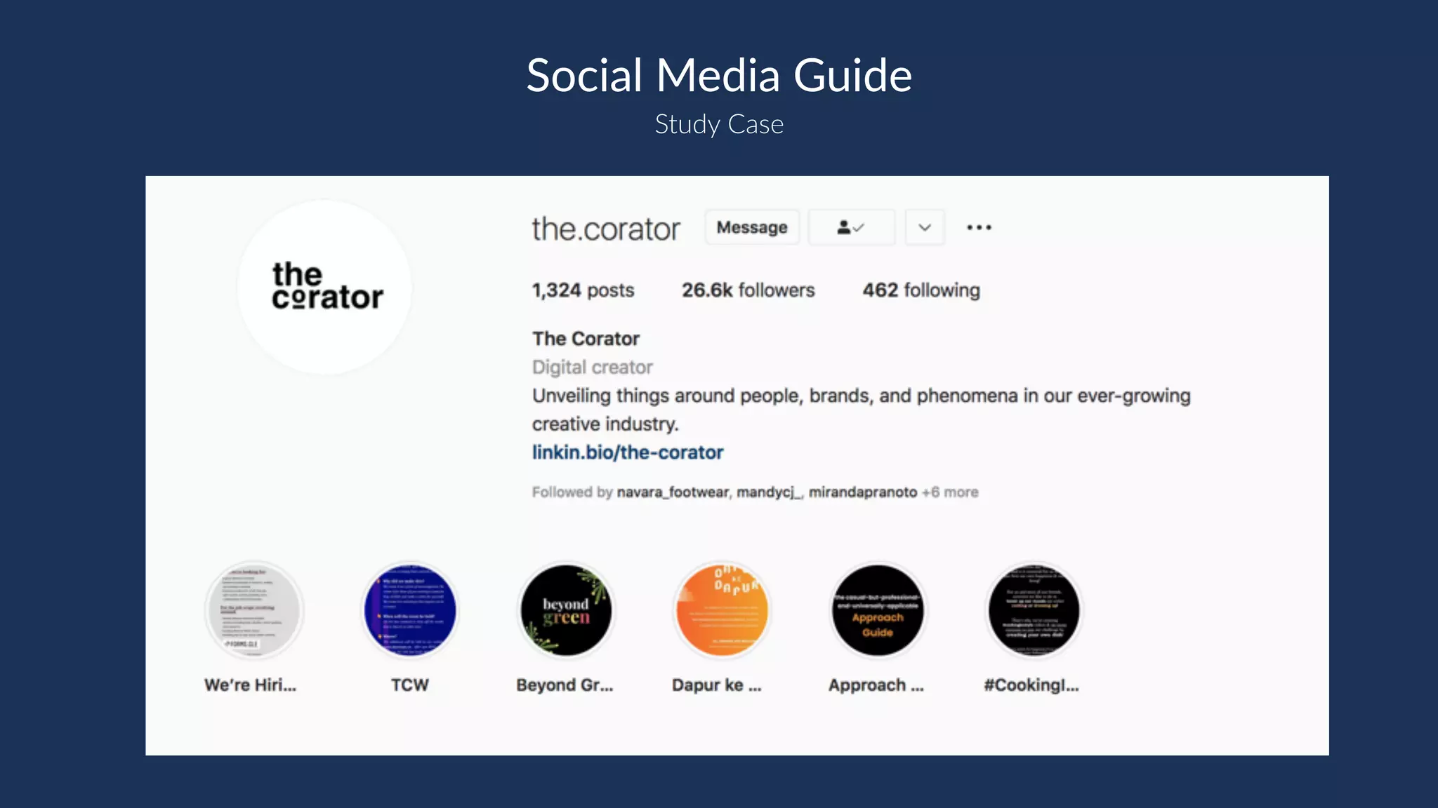 Study Case
Social Media Guide
 