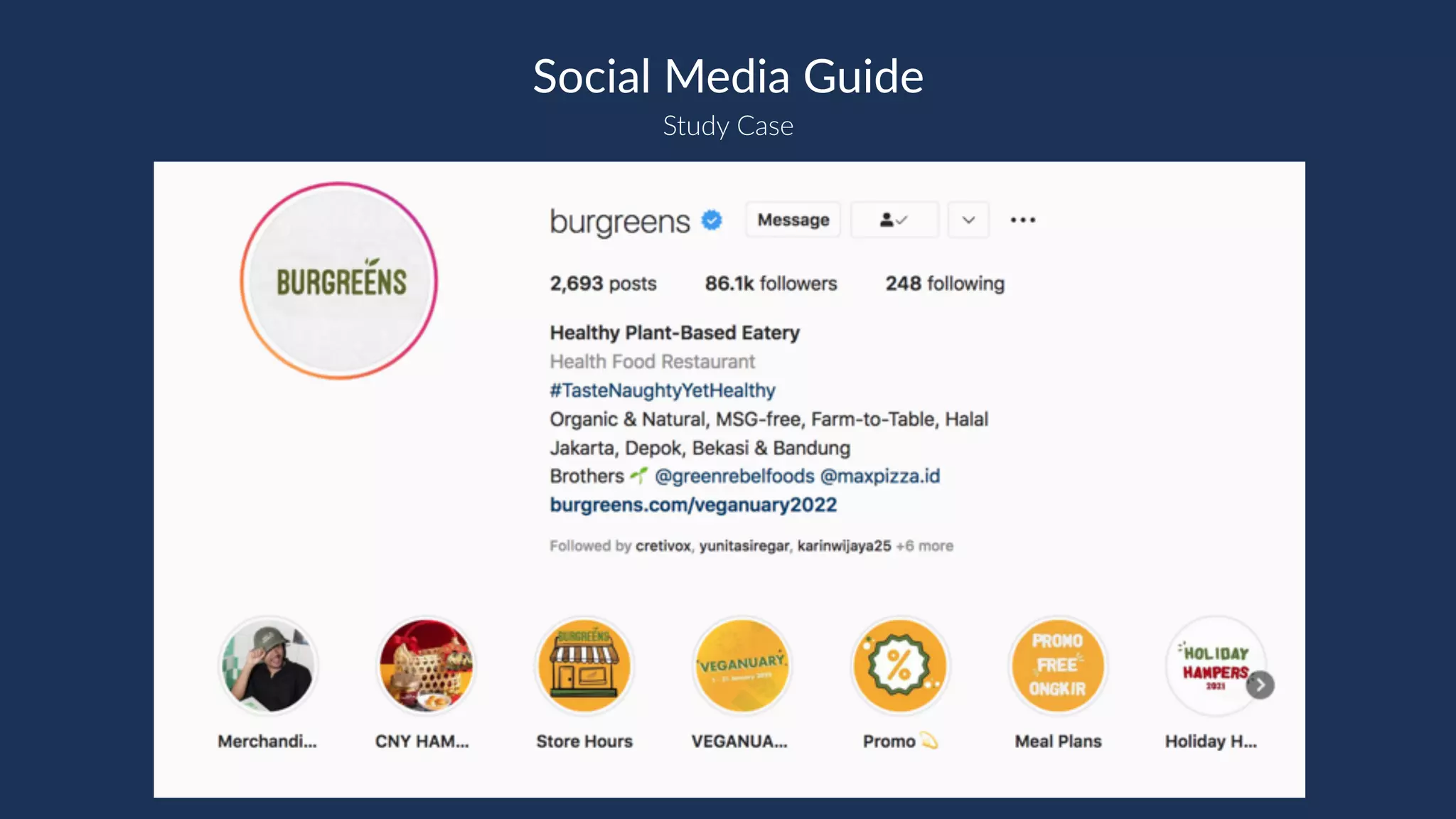 Study Case
Social Media Guide
 