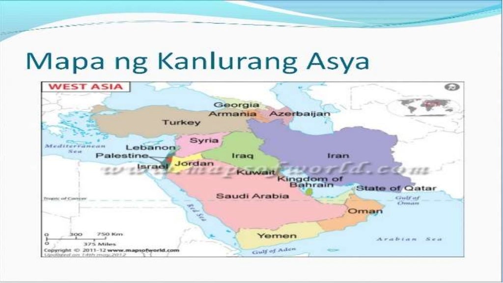 Mapa Ng Kontinente Ng Asya