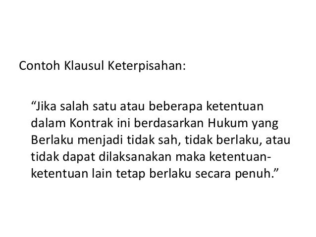 Kontrak berdasarkan perpres 54 tahun 2010 dan Perubahannya