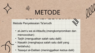 KONTRAKDIKSI DALIL(TA’ARUDH AL-ADILLAH).pptx