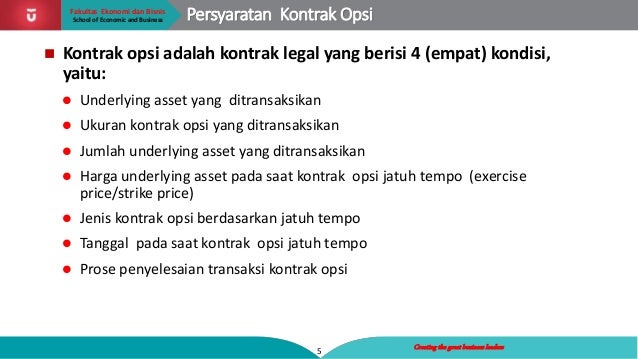 sistem perdagangan ise yang tepat kontrak opsi adalah