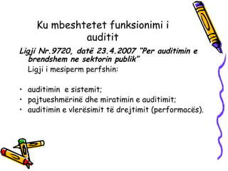 Kontrolli dhe auditmi i brendshem | PPT