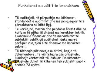 Kontrolli dhe auditmi i brendshem | PPT