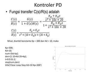 Kontrol pid dengan matlab | PPT
