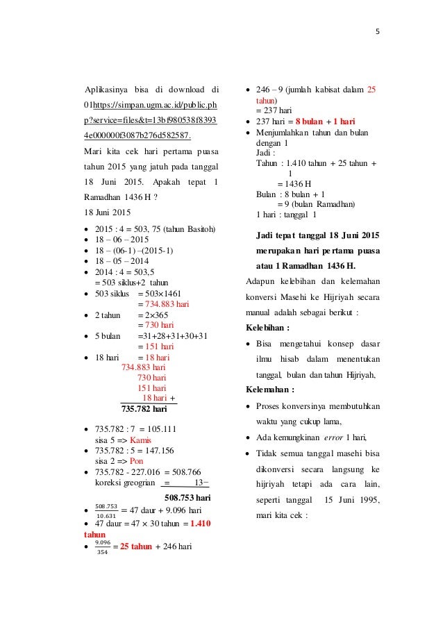 Konversi masehi ke hijriyah