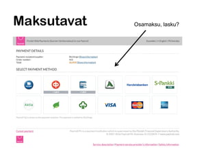 Maksutavat Osamaksu, lasku?
 