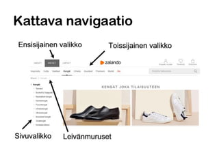 Kattava navigaatio
 