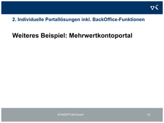 Downloadmöglichkeit EVN als PDF1. TELERATE-Web-Portale: Online RechnungMeine Rechnungen - BeispielKONZEPTUM GmbH13