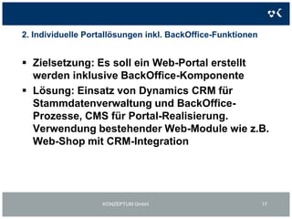 1. TELERATE-Web-Portale: Online RechnungKONZEPTUM GmbH14Inhalte- Anzeige der in den letzten 3 Monaten geführten und bereits berechneten Telefongespräche- Tabellarische Darstellung, Filterung nach Nummer, Zeitzone, Zeitraum- Darstellung der tagesaktuellen Calldaten und des Verbrauchs