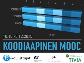 KOODIAAPINEN MOOC
10.10.-5.12.2015
 