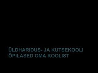 ÜLDHARIDUS- JA KUTSEKOOLI
ÕPILASED OMA KOOLIST
Koolikliima aspekte (näiteid uuemast uuringust)
E-S Sarv Tartu 2013 23
 