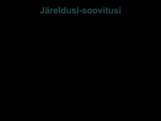 Järeldusi-soovitusi
• Tore on teha soovitus põhikoolile,
vanematele, (õpetage õppima, õpetage
käituma jne) – töötagem sellega, mis on ja
tehkem ära / kompenseerigem maksimum
sellest, mis mujalt vajaka on jäänud!
• Isegi kui nö teoreetilised alused-mudelid jne
on mõistetavad, tunnustatud, on realses
olukorras vaja OMA KOOLI ja OMA
INIMESTE tundmist, et valida “sobivad rohud”
ja protseduurid.
E-S Sarv Tartu 2013 50
 