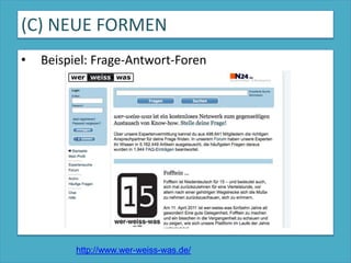 (C) NEUE FORMENLernen mit verteilten Rollen und Frage-Antwort-Systemen