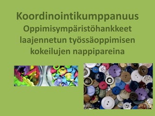 Koordinointikumppanuus Oppimisympäristöhankkeet  laajennetun työssäoppimisen kokeilujen nappipareina